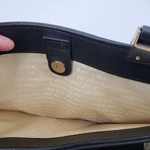 Kate Spade x Everpurse Black Frieda Over the Shoulder Tote Bag Purse Snap Close - Picture 3 of 8